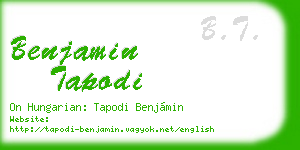 benjamin tapodi business card